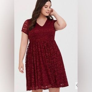 Torrid Lace Floral Skater Dress
